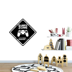 1pc Gamer Wall Art Decal For Kids Room Decor Game Handle Frase Vinyl Stickers For Children Bedroom Door Decals