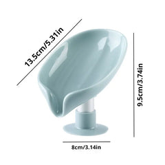 2pcs Soap Box Creative Draining Soap Storage Rack Punch Free Suction Cup Personalized Cute Household Shelf Bathroom Artifact
