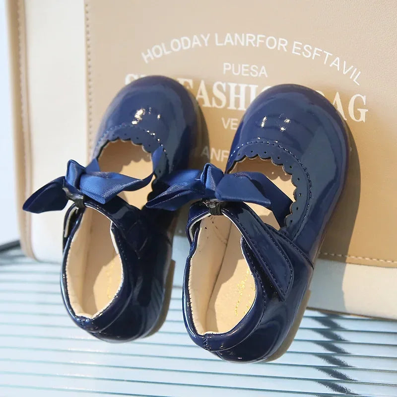 2025 Spring Autumn Little Toddler Girl Leather Dress Shoes Kids Cute Oxfords Bright Colors Girls Party Performance Dance Shoes