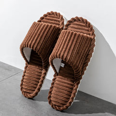 Men’s Open Toe Slippers Anti-Slip Indoor Home Shoes