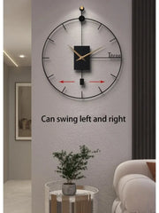 Modern Design Wall Clock Swingable Wall Clocks Living Room Modern Vintage Pendulum Clock Large Brief Wall Home Decor