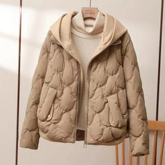 Korean Style Women’s Cropped Puffer Coat – Winter Casual Jacket