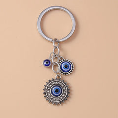Fashion Metal Evil Eye Keychain for Car Key Women Men Handbag Pendant Keyring Accessories DIY Jewelry Gifts