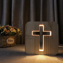 USB 3D glow Wood jesu cross christiana Gift For Church Souvenirs christian religious catholicism orthodox Christian Wall Crosses
