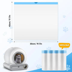 Drawstring Trash Bags with Handles-Thickened Fragrant Disposable Garbage Bags Cat Litter Bag Collect Feces Pet Cleaning Products