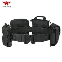 YAKEDA  Training belt outdoor patrol eight piece set, detachable and adjustable training belt