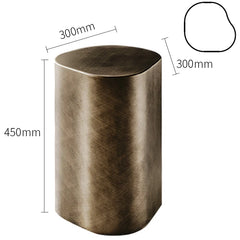 italian design antique graphite steel coffee table silver gold metal side table for Living Room Furniture