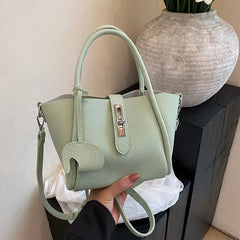 Fashion Leather Tote Bag – Versatile Casual Commuter Bag