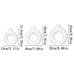 Nordic White Vase Designed Plastic Pot Bud Bottle Floral Arrangement Display Bottle Living Room Decor
