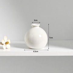 Ins Ceramics Flower Vase Nordic Hydroponics Vases Creative Room Decor Mini Flower Bottle Pots Desktop Ornament Craft