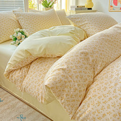 2025 Washed Cotton Double Yarn Single Quilt Cover Simple Wind Ins Wind Small Floral Korean Version Duvet Skin Friendly Bedding