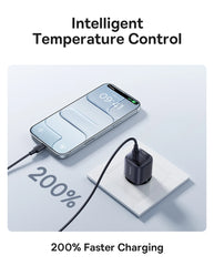 Baseus 30W GaN Charger PD Charger For iPhone 17 16 15 14 13 12 Max Fast Charger PD3.0 QC3.0 Phone Charger Type C Tablets Charger