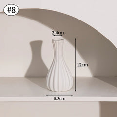 INS Nordic White Ceramic Vase – Decorative Flower Pot Home Decor