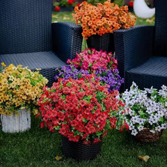 Artificial Flower Plant Eucalyptus Violet Wedding Christmas Decor Home vase Outdoor garden courtyard Bonsai Festival party Diy