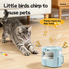 Cross-Border Hot-Selling Automatic Interactive Cat Toy Indoor Chasing Exercise Intelligence Stimulation Pet Manual Automatic Con Pet Shop