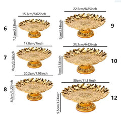 23GA Sacred Ritual Fruit Bowl for Altar Decorations Party Serving Safe Alloy Centerpieces