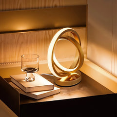 LED Desk Light Three Color Dimmable Plug-In Desktop Decoration Bedside Table Lamp Bar Restaurant Atmosphere Aluminum Desk Lamps