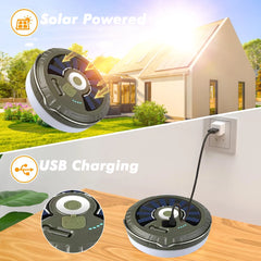 10m LED Reel String Lights Outdoor USB Rechargeable Camping Lamp Solar Fairy Christmas Lights Garden Room Decorative Tent Light