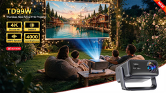 ThundeaL Full HD Projector TD80 Pro 1080P 2K 4K TD80Pro TD80W Upgrade WIFI Android Mini Beam Projector 3D LED Video Home Theater