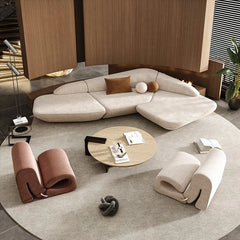 Aesthetics Curved Luxury Sofa Leisure Reception Corner Cute Corner Sofa Office Negotiation Designer Art Muebles Entrance Hall Living Room Furniture