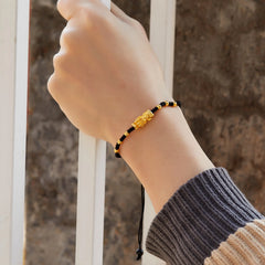 Chinese Fengshui Bracelet Pi Xiu Pi Yao Attract Wealth Health Good Luck Wristband Adjustable Red Black Rope Chain Charm Bracelet