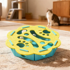 New Cat Puzzle Toy Felt Tunnel Box Cat Playing Toy With Ball Indoor Entertainment Hunting Indoor Kitten Toys Cat Supplies Pet Shop