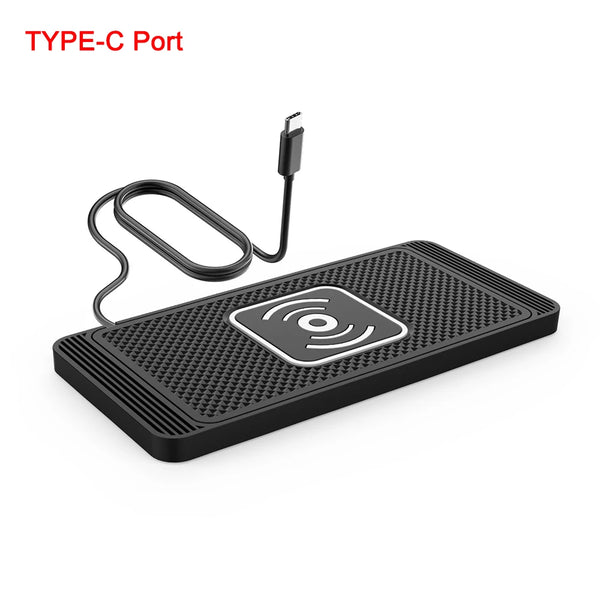 Car Wireless Charger Silicone Non Slip Pad for iPhone 17 16 15 14 Samsung Car Wireless Phone Chargers Fast Charging Station