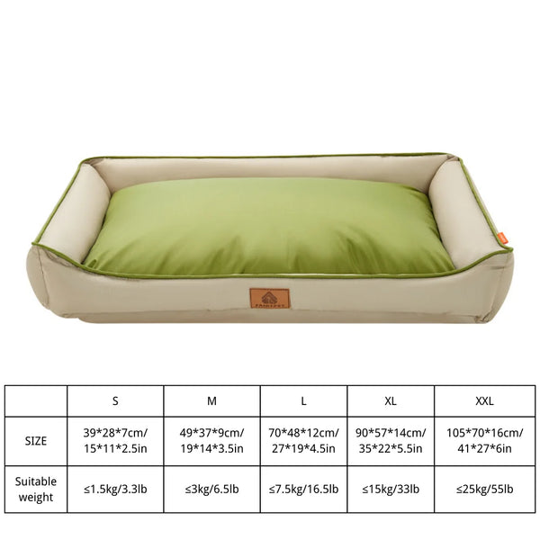 Winter Dog Beds,Waterproof Large Dog Bed with Sides, Non-Slip Bottom and Egg-Crate Foam Big Pet Couch Bed Washable Pet Shop