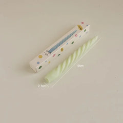 Ins Style Thin Spiral Long Rod Candle Scented Candle Aromatherapy Soy Wax Candles Wedding Birthday Candle Party Home Decoration