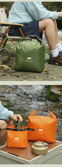 Foldable Waterproof Dry Bag, Oxford Cloth Portable Storage Pouch for Camping, Hiking & Swimming