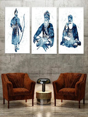 Sikh Master Murals  Blueprint Sets Guru Nanak  Guru Gobind Singh Paintings Baba Deep Singh Decorative Art