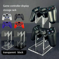 1/2PCS Clear 2 Layer PS5 PS4 Controller Stand With Headphone Holder Game Accessories Organizer Storage Rack For 1/2 Controllers