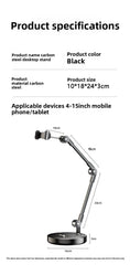 1Pc Mobile Phone Holder,special Bracket for Overhead Shooting,desktop Live Shooting, Food Recording Video,unpacking Vlog Bracket