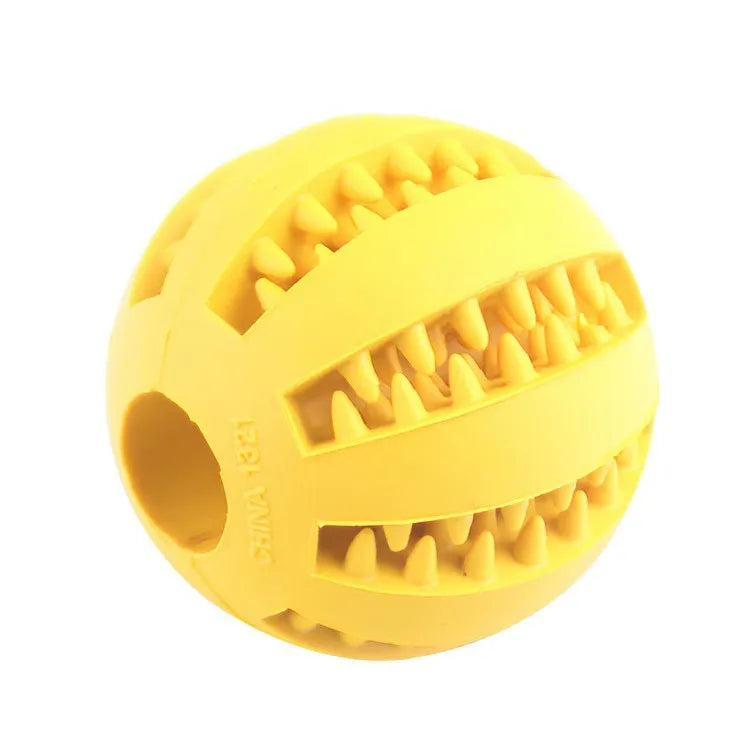 Dog Toy Ball, Nontoxic Bite Resistant Toy Ball for Pet Dogs Puppy Cat, Dog Pet Food Treat Feeder Chew Tooth Cleaning Ball Pet Shop
