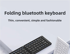 MINGCVIL Mini Foldable Wireless Keyboard Slim Portable Bluetooth Keyboard Rechargeable Folding Keyboard for IOS Windows Android