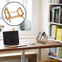 Book Shelf for Desktop Bookshelf Bamboo Organizer Display Storage Rack and Wood Office Furniture