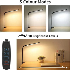 Double Head Dimmable LED Clip Desk Lamp Computer Table Lamps Monitor Light for Office Reading Architectural Lighting