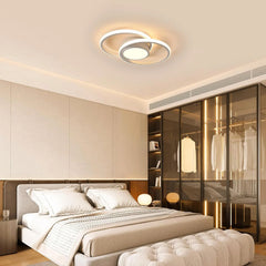 Modern LED Ceiling Lights,40W Double Round Dimmable 3000K-6500K Ceiling Lighting for Bedroom Hallway Balcony Corridor