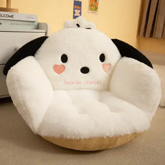 Home Decor Kawaii Cinnamoroll Big Size Cute Plush Half Surrounded Black Kuromi Cushion Backrest Dormitory Office Non-Slip Chair Cushion