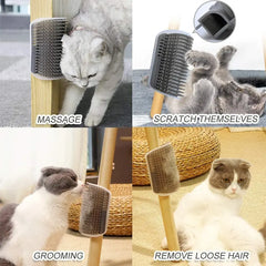 Massage Pet Cat Brush Corner Scrape Hair Removal Beauty Clean Corner Brush Removable Scratcher Comb for Kitten Cat Pet Shop, Pet Accessories