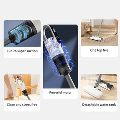 Cordless handheld vacuum cleaner, 15000PA suction power, 8-in-1 function, with LED light, 3000mAh battery.