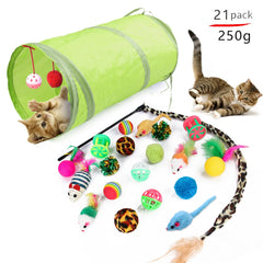 DualPet Kitten Toys Variety Cat Toy Combination Set Cat Toy Funny Cat Stick Sisal Mouse Bell Ball Cat Supplies 20 Piece Set Pet Shop