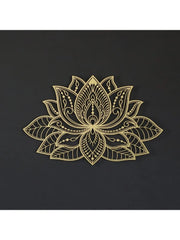 Iwa Motif Radiant Mandala Metal Wall Sculpture | Lotus Bloom Zen Decor | Halloween & Christmas Gift
