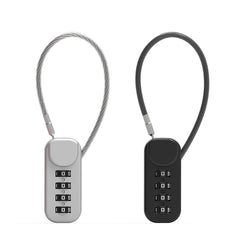 Zinc Alloy 4 Digit Password Lock Portable Anti-Theft Wire Rope Dormitory Cabinet Lock Padlock Luggage Combination Lock Home