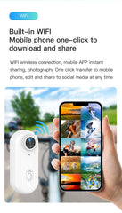 4K Outdoor Sports Camera 1080P Mini Camera In Helmet Motorcycle Bike Filming Waterproof  Bicycle Action Video Recording Body Cam