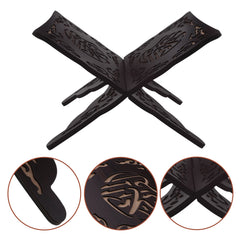 Black Foldable Detachable Wooden Carved Quran Bible Book Holder Muslim Prayer Reading Stand Book Organizer Rack,Home Decoration