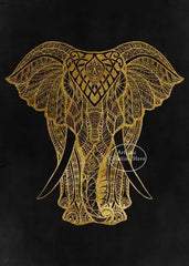 Golden Om Hindu Symbol Ganesha Poster  Indian God Canvas Prints Wall Art for Living Room Bedroom  Minimalist Decor Spiritual Hom