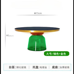 German Design Living Room Bedside Table, Sofa Side Table, Coffee Table, Indoor Round Glass, Nordic Light Luxury Coffee Table Bedroom Furniture