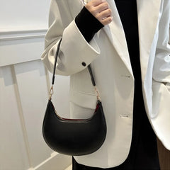 Luxury Moon-Shaped Shoulder Bag for Women – Elegant Handbag