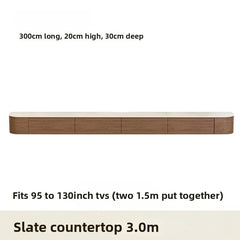 Solid Wood Suspended TV Stand Creative Wall-mounted Storage TV Cabinet Living Room Furniture Home Designer Center Table h